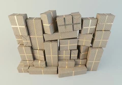 Christmas Gift Wall Illustrazione stock