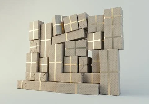 Christmas Gift Wall Stock Illustration