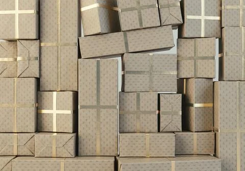 Christmas Gift Wall Stock Illustration