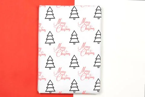 Christmas gift on white background Stock Photos