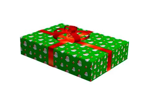 Christmas Gift on White Illustrazione stock