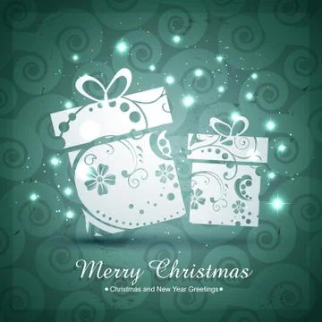 Christmas giftbox design Stock Illustration