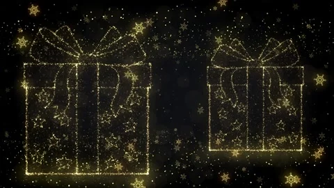 Christmas GiftBox Glitters Stock Footage 317910299