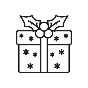 Christmas gifts icon vector basic design simple and modern Stock Illustration