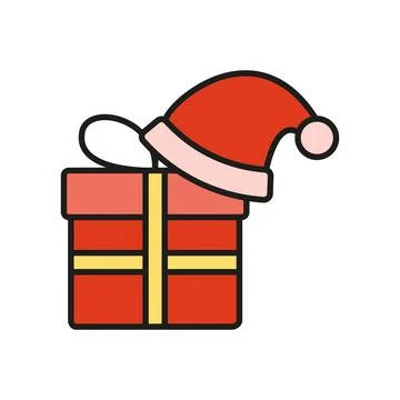Christmas gifts icon vector basic design simple and modern Stock Illustration