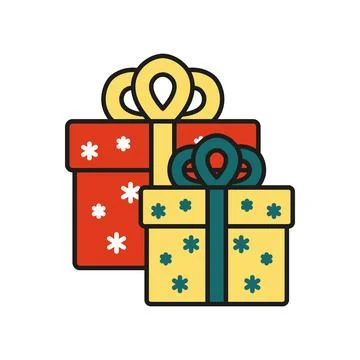 Christmas gifts icon vector basic design simple and modern 스톡 일러스트