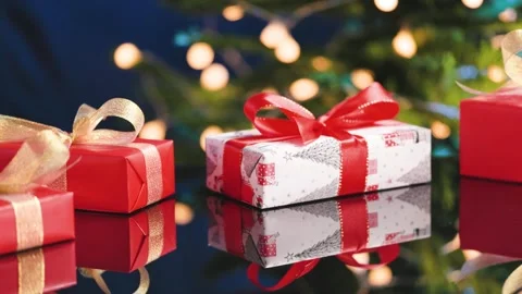 Christmas gifts under the tree Stock Footage 318542610