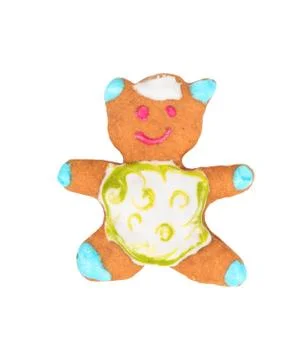 Christmas gingerbread bear Stock Photos