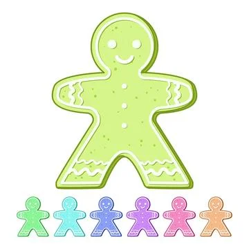 Christmas gingerbread cartoon vector graphic Stock Illustration