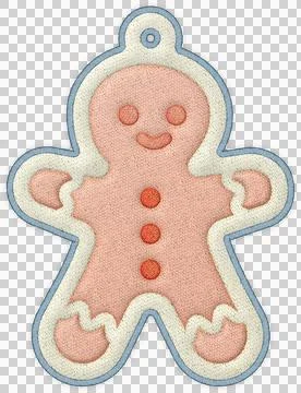 Christmas gingerbread cookie element patchwork embroidery applique decorati.. Stock Illustration