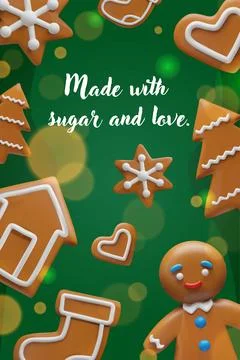 Christmas gingerbread cookie Stock Illustration