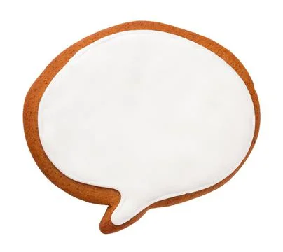 Christmas Gingerbread Cookie In Shape Of Speech Stock Photos