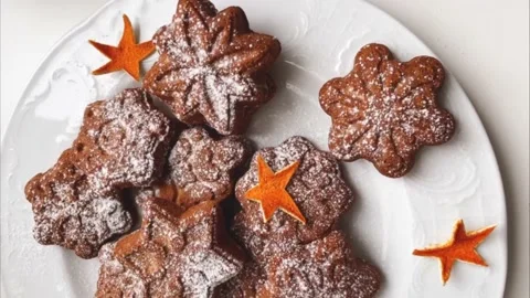Christmas gingerbread cookies with decor. Stock Footage 174725129