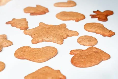 Christmas gingerbread cookies on the table Stock Photos