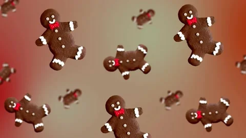 Christmas gingerbread of different diameters on a trend gradient color. 4K Stock Footage 166356575