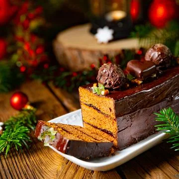 Christmas gingerbread filled with jam Stock Photos