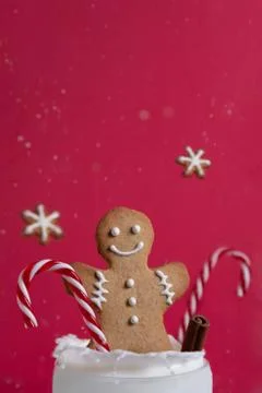 Christmas gingerbread man cookie Stock Photos