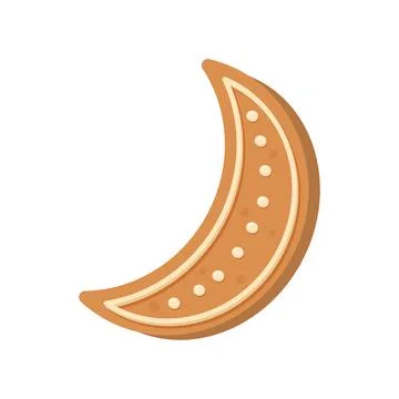 Christmas gingerbread moon Stock Illustration