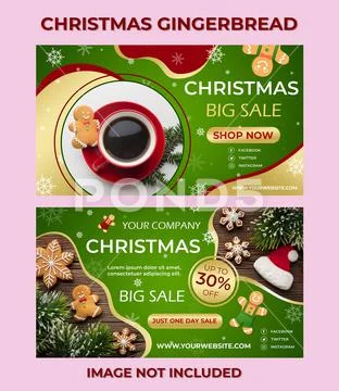 Christmas Gingerbread PSD Template