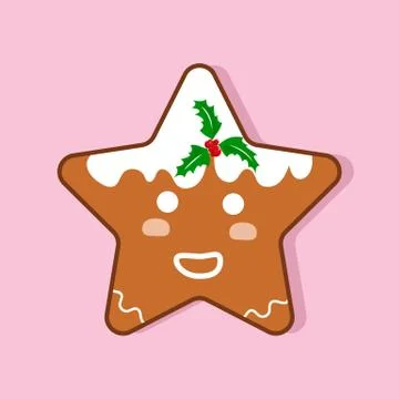 Christmas Gingerbread Star Stock Illustration