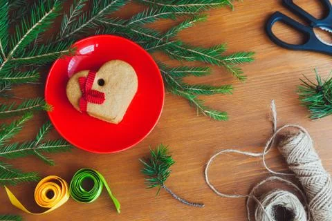 Christmas gingerbread on a table Stock Photos