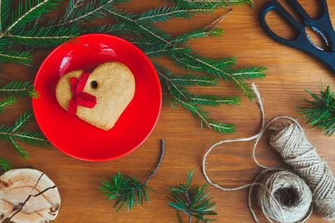 Christmas gingerbread on a table Stock Photos
