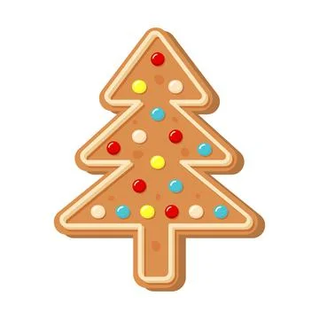 Christmas gingerbread tree. Stock Illustration