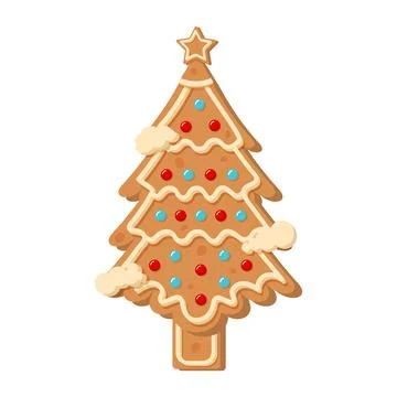 Christmas gingerbread tree. Stock Illustration
