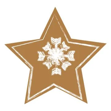 Christmas gingerbread on white background Stock Illustration