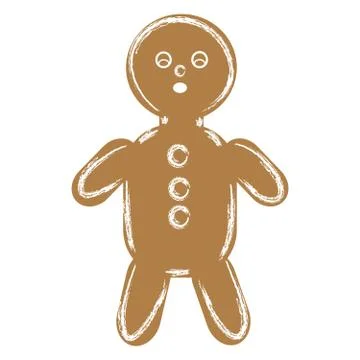 Christmas gingerbread on white background Stock Illustration