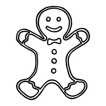 Christmas gingerbread on white background Stock Illustration