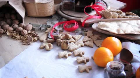 Christmas gingerbreads Stock Footage