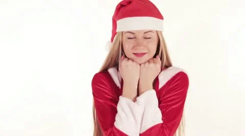 Christmas girl Stock Footage