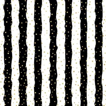 Christmas glitter seamless pattern background. Gold polka dot, foil confetti on Illustrazione stock