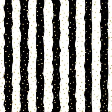 Christmas glitter seamless pattern background. Gold polka dot, foil confetti on Stock Illustration