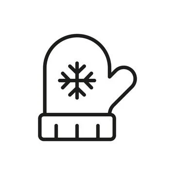 Christmas gloves icon vector basic design simple and modern Stock Illustration