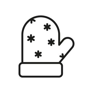Christmas gloves icon vector basic design simple and modern Stock Illustration