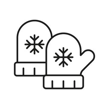 Christmas gloves icon vector basic design simple and modern Stock Illustration