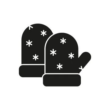Christmas gloves icon vector basic design simple and modern Illustrazione stock