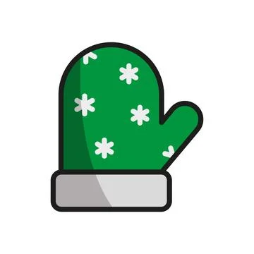 Christmas gloves icon vector basic design simple and modern Stock Illustration