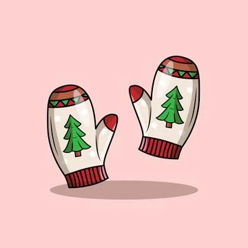 Christmas Gloves Stock Illustration