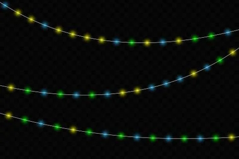 Christmas glowing lights. Stockillustratie