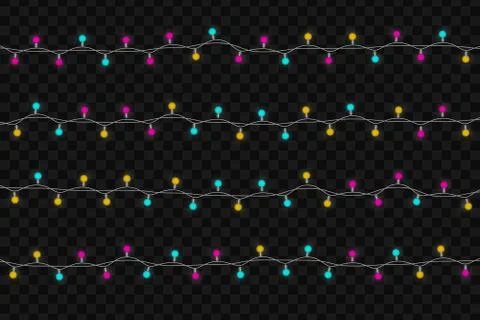 Christmas glowing lights Illustrazione stock