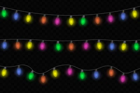 Christmas glowing lights. Stock Illustration