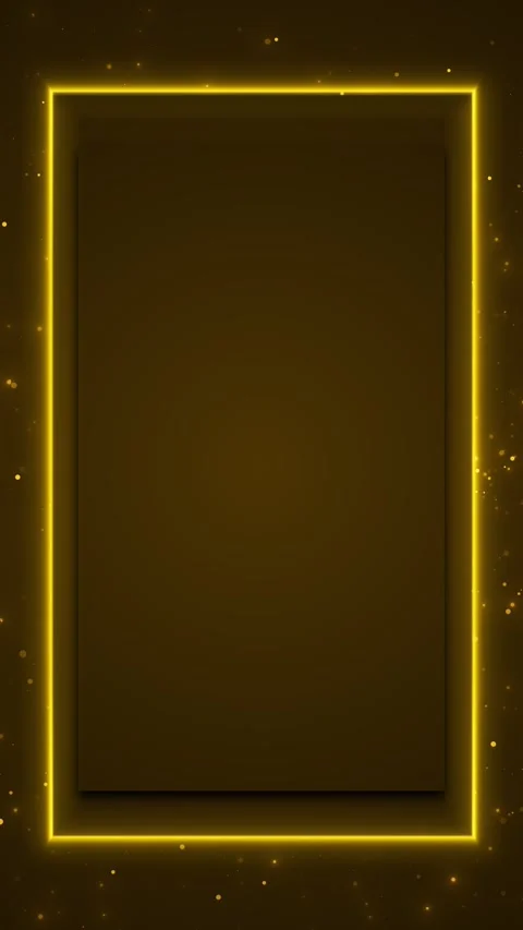 Christmas Golden rectangle square frame Portal glowing golden sparkles glitter Stock Footage 312180785
