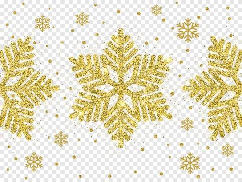 Christmas golden snowflake glitter pattern white background vector gold shine 스톡 일러스트