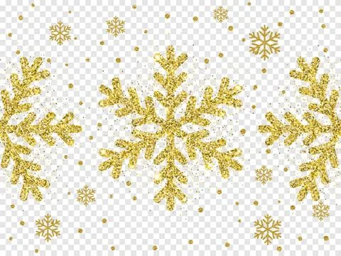 Christmas golden snowflake glitter pattern white background vector gold shine Illustrazione stock