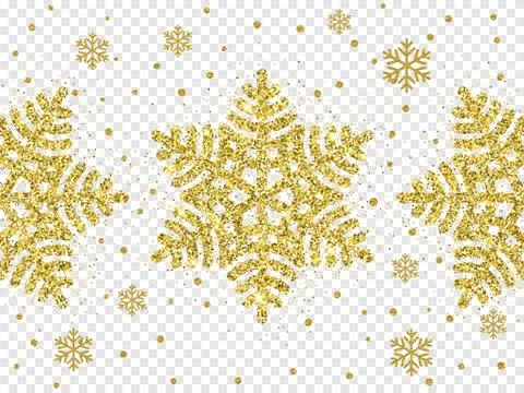 Christmas golden snowflake glitter pattern white background vector gold shine 스톡 일러스트