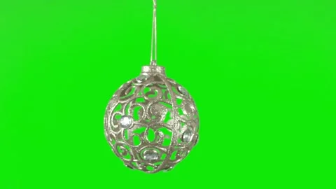 Christmas Golden Sphere Pendulum Stock Footage 143757376