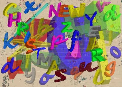 Christmas graffiti Stock Illustration